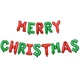 Кульки MERRY CHRISTMAS Фольговані Надувні Різдво Червоний Зелений - зображення 1
