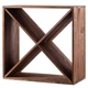 Regał na wino Kadax Loreo X drewniany ciemny brąz 52 x 52 cm (5906638310717) - obraz 6