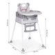 Krzesełko do karmienia EcoToys 3 w 1 Szare  HC523-GY (5905817008698) - obraz 6