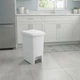 Відро для сміття з педаллю пластиковий з кришкою, 10 л, Білий (109-WHITE) - зображення 4