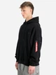 Bluza męska z kapturem kangurka Alpha Industries 146335-03 L Czarna - obraz 3