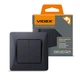 Перемикач Videx BINERA 2кл прохідний чорний графіт (VF-BNSW2P-BG) - зображення 4