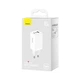 Зарядний пристрій Baseus 2xUSB-C 65W + 1xUSB GaN + cable USB-C to USB-C 100W 1.0m white (CCGP120202) - зображення 6