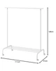 Вешалка для одежды IKEA Белая 111×51×126–175 см - изображение 2