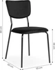Набір стільців для кухні та вітальні ModernHome by Multistore оксамитових 4 шт. Чорні (KJC-4-BC) - зображення 6