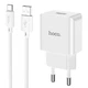 Мережевий зарядний пристрій з кабелем HOCO C106A Leisure single port charger set(Type-C) White (6931474783912) (538) - изображение 1