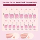 Гелевые типсы для наращивания с французским маникюром Soft Gel глянцевые короткий квадрат S 150 шт бежевые с чёрым френчем (014) - изображение 3