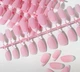 Гелевые типсы для наращивания с французским маникюром Soft Gel матовые миндаль L 150 шт розовые с белым френчем (400) - изображение 1