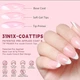 Гелеві тіпси для нарощування з французьким манікюром Soft Gel Мигдаль М глянсові 150 шт молочний з білим френчем (020) - зображення 5