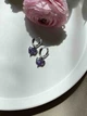 Серьги с фиолетовым сердцем 5425 - изображение 1