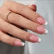 Гелевые типсы для наращивания с французским маникюром Soft Gel матовые балерина М 150 шт розовые с белым френчем (112) - изображение 2
