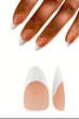 Гелевые типсы для наращивания с французским маникюром Nail Kingdom матовые миндаль М 240 шт натурально-бежевые с белым френчем (405) - изображение 5