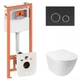 Набор Qtap Nest 4 в 1 подвесной унитаз Jay Ultra Quiet 485x360x320 + комплект установки QT07335177W45136 - изображение 1