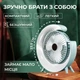 Вентилятор на аккумуляторе настольный вентилятор беспроводной c RGB-подсветкой USB вентилятор Hofmy AC-70 Blue - изображение 4