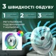 Вентилятор на аккумуляторе настольный вентилятор беспроводной c RGB-подсветкой USB вентилятор Hofmy AC-70 Blue - изображение 5