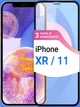 Защитное стекло на iPhone Xr/11 комплект 3 ШТ Защитное стекло для айфон Xr/11 на весь экран Shieldy - изображение 1