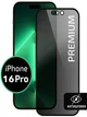 Захисне скло антишпигун для iphone 16 pro на весь екран приватне скло Shieldy - зображення 1