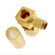 SMA(male) angle for RG223 Коннектор SMA (штекер) угловой для коаксиального кабеля 3.01.304 RG223, Leno RF (КНР) - изображение 4