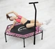 Фитнес батут с ручкой King Sport 130см Pink усиленная стальная рама, 42 амортизатора - изображение 4