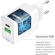 Зарядное устройство ColorWay GaN Mini 30W PD Port PPS USB (Type-C PD + USB QC4.0) white (CW-CHS053PD-WT) - изображение 3