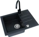 Zlew kuchenny z baterią Alveus Rock 1213091SEN Czarny - obraz 1