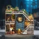 3D конструктор Румбокс «Магический дом» кукольный домик DIY с пылезащитным куполом и подсветкой (AA0039) - изображение 7