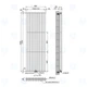 Вертикальный радиатор Ellipse Double 600х1800-10 (50 мм), anticor, белый - изображение 7