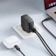 Зарядне GaN HOCO CS63A 65W Bright Type-C PD45W, USB QC18W чорне - изображение 2