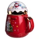 Чашка фарфоровая с крышкой Christmas 400 (мл) Красный Yiwu - изображение 4
