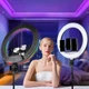 Кольцевая лампа 45 см RGB 5500 6500 Вт 220 В для съемок MJ45 Черный - изображение 2