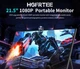 HGFRTEE 21,5-дюймовий портативний ігровий монітор Full HD 1080P 100 Гц 4000:1 контрастність екрану для ПК Xbox PS4 / 5 Switch VA панель - изображение 5