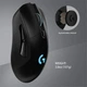 Ігрова бездротова миша Logitech G703 LIGHTSPEED HERO 25600 DPI, 6 кнопок, чорна - изображение 4