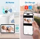 Відеоняня Baby Monitor WiFi 01 + гнучкий тримач, 5 дюймовий HD екран, камера 1080Р та управління зі смартфона, датчиком звуку, руху, нічне бачення, термометр, радіоняня - зображення 4