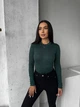 Жіночий блискучий боді з рукавом Uaclothes 42-44 Зелений (like36018-164401349) - зображення 3