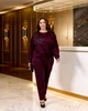 Жіночий святковий трикотажний костюм (блуза + брюки) Uaclothes 60/62 Бордовий (like35999-1642113118) - зображення 4