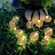 Уличная гирлянда шарики на солнечной батарее, 5 м, 20 LED, Теплый белый - изображение 5