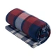 Плед ARDESTO Fleece 100% полиэстер сине-бордовый односпальный 130x160 см клетка (ART0719PB) - изображение 2
