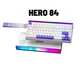 Клавиатура AULA HERO 84 HE White-Purple Магнитные Свитчи. Проводная 8000Hz/s. RGB Панель, 84 keys, Switch 0.01mm. Rapid Trigger - изображение 1