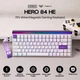 Клавиатура AULA HERO 84 HE White-Purple Магнитные Свитчи. Проводная 8000Hz/s. RGB Панель, 84 keys, Switch 0.01mm. Rapid Trigger - изображение 2
