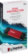 Dysk SSD Kingston Dual Portable SSD 1TB USB 3.2 Gen 2 Red (SPSD/1TB) - obraz 6