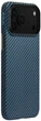 Etui plecki Pitaka Ultra-Slim Case with PitaTap Twill 1500D do Apple iPhone 17 Pro Max Black/Blue (KI1706BPM) - obraz 2