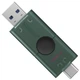 Флеш пам'ять USB Kingston DataTraveler Duo 128GB USB 3.2 Gen 1 + Type-C Black/Green (DTDEG2/128GB) - зображення 2
