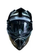 Эндуро кроссовый мотошлем Helmet White+ очки Profi Black прозрачное стекло - изображение 3