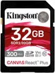 Карта памʼяті Kingston Canvas React Plus SDHC 32GB UHS-II U3 V90 (SDR2/32GB) - зображення 1