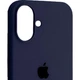 Чехол панель силиконовый Tech Protect Premium Soft-Touch Silicone Case Full Cover Protective для Apple iPhone 17 (6.3") Темно-синий / Midnight blue - изображение 3