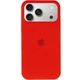 Чехол панель силиконовый Tech Protect Premium Soft-Touch Silicone Case Full Cover Protective для Apple iPhone 17 Pro Max (6.9") Красный / Red - изображение 5