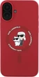 Etui plecki Karl Lagerfeld Silicone Karl&Choupette Heads Ring MagSafe do iPhone 16 Red (3666339318680) - obraz 3