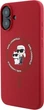 Etui plecki Karl Lagerfeld Silicone Karl&Choupette Heads Ring MagSafe do iPhone 16 Plus Red (3666339318697) - obraz 2