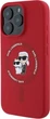 Etui plecki Karl Lagerfeld Silicone Karl&Choupette Heads Ring MagSafe do iPhone 16 Pro Max Red (3666339318710) - obraz 3