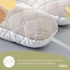 Подушка П-образная IDEIA 140×75×20 см U-shape для беременных, реабилитации и повседневного комфорта с наволочкой на молнии Антиаллергенная Стебана серый + белый - изображение 6